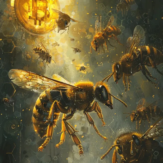 The Golden Swarm ? A golden swarm gathers around Bitcoin. Shared by Michael Saylor.