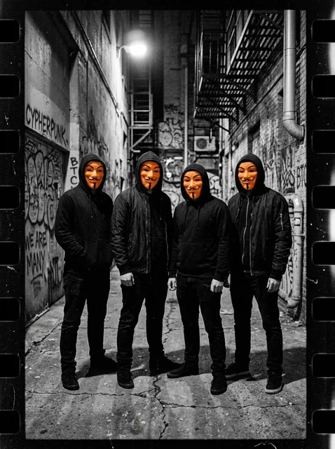 Underground Legion — 35mm film roll of the Bitcoin Hacker crew.
