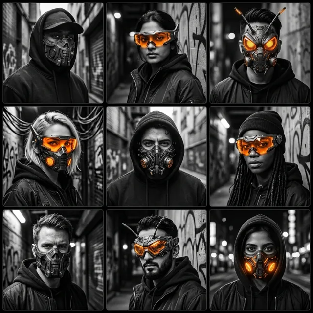 The Avatars — 9 Faces of the Cyber Hornet Community.
